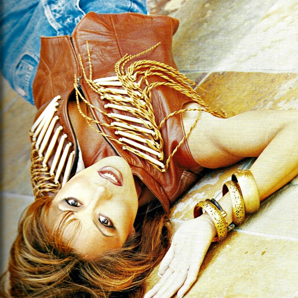 Spectacular Unique Leather Vest Ornate Detail